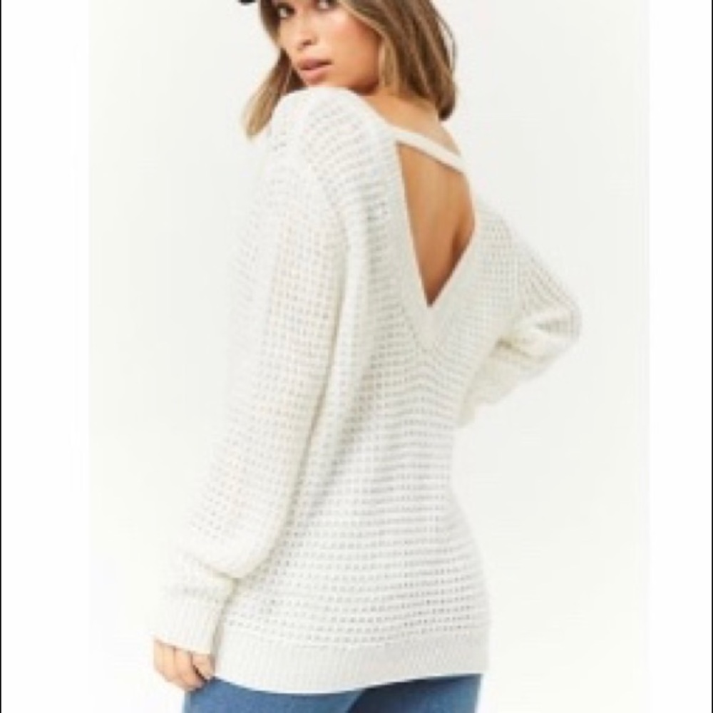 V-neck cut out sweater